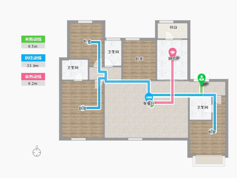 陕西省-西安市-御锦城-137.03-户型库-动静线