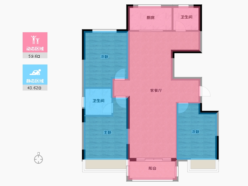 山东省-枣庄市-云溪九里-93.04-户型库-动静分区