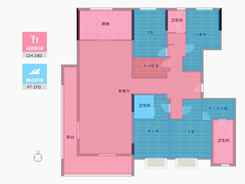 浙江省-杭州市-洺川名著园-172.13-户型库-动静分区