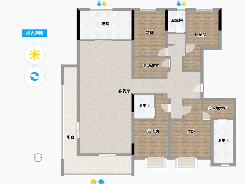 浙江省-杭州市-洺川名著园-172.13-户型库-采光通风