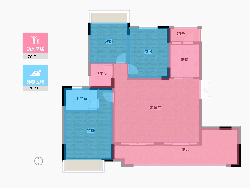 贵州省-遵义市-香林美域-101.16-户型库-动静分区