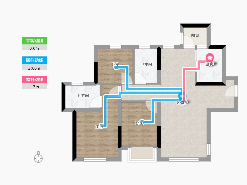 四川省-成都市-东原江山印月-65.70-户型库-动静线