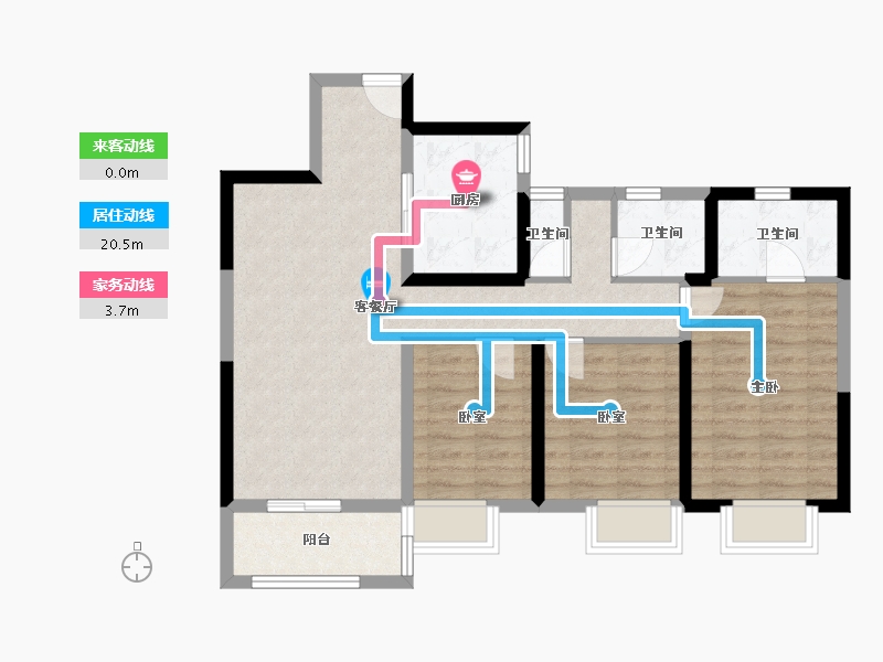 甘肃省-兰州市-兰州万达城-81.66-户型库-动静线