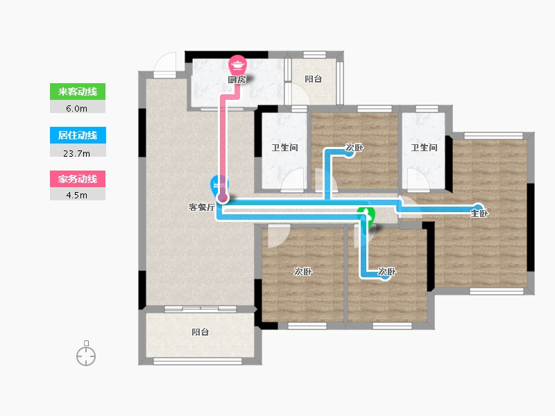 四川省-达州市-邦泰天著-90.38-户型库-动静线