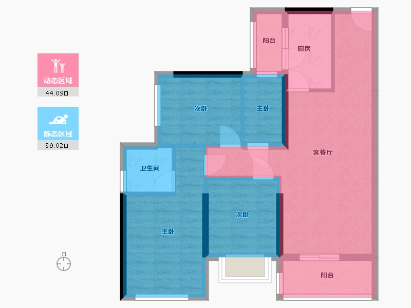 广东省-惠州市-德威花园-73.42-户型库-动静分区