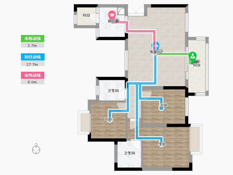 贵州省-遵义市-祥龙御府-94.99-户型库-动静线