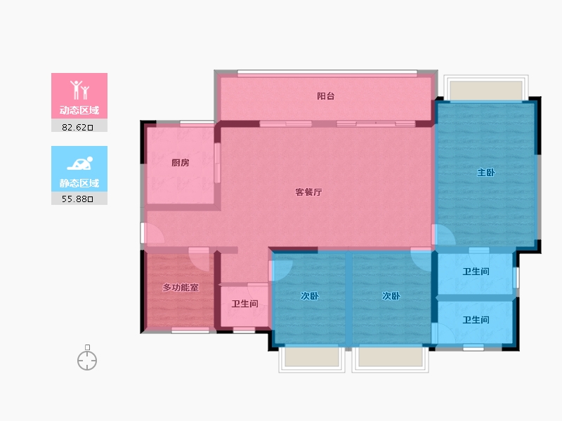 四川省-成都市-熙畔别院-124.01-户型库-动静分区