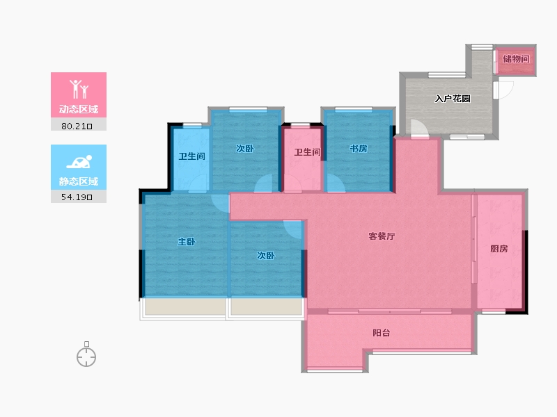 四川省-成都市-中铁卓著-133.30-户型库-动静分区