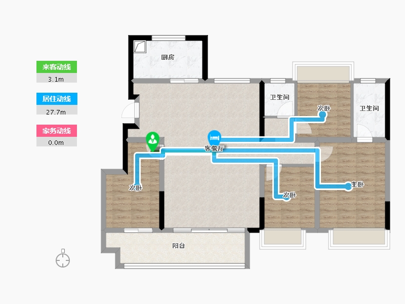 江苏省-常州市-半岛观澜-111.63-户型库-动静线