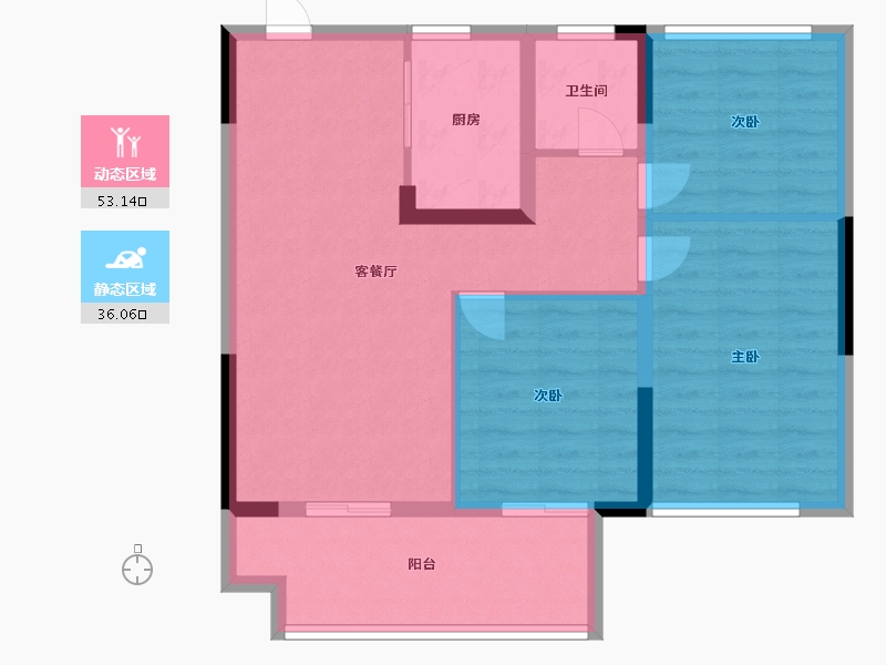 安徽省-池州市-昌盛·翰林学府-80.00-户型库-动静分区