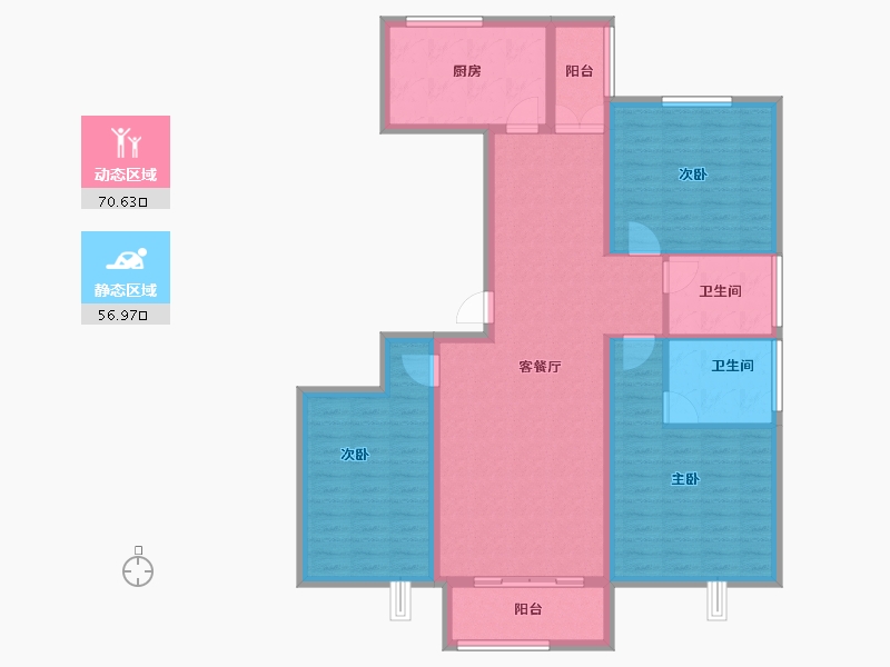 陕西省-西安市-崇立嶺秀城-114.90-户型库-动静分区