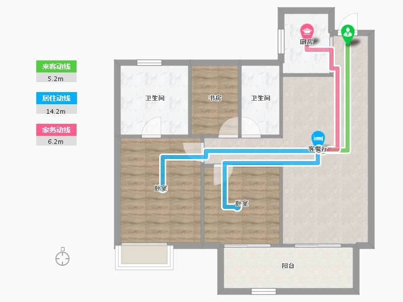 湖南省-长沙市-乐万邦·康桥悦城-83.68-户型库-动静线