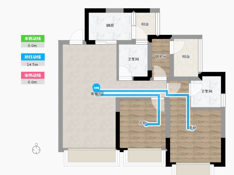 四川省-成都市-城投置地国宾璟园-63.29-户型库-动静线