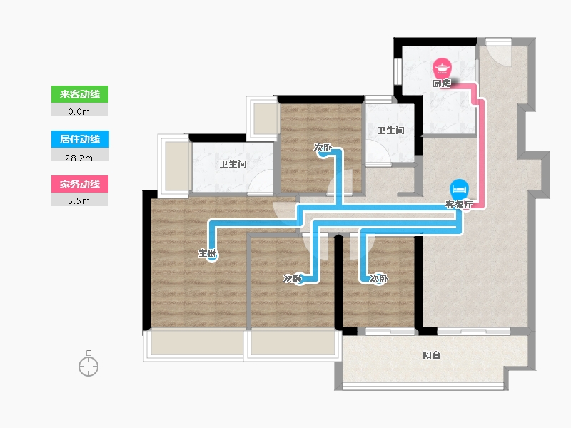 广东省-深圳市-润晖府-88.00-户型库-动静线