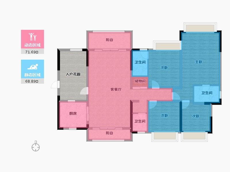 四川省-成都市-熙畔别院-139.64-户型库-动静分区