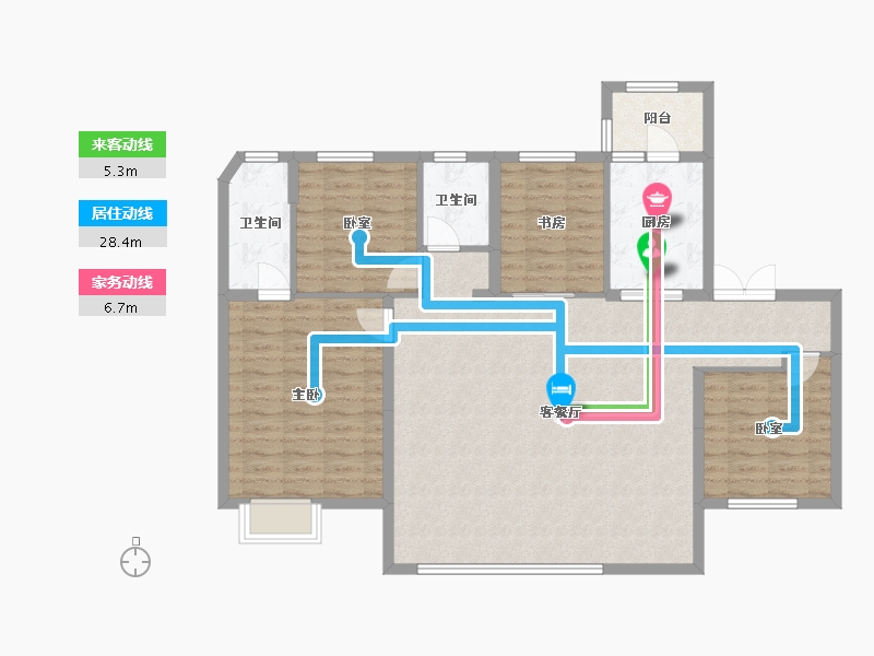 四川省-成都市-天健麓湖天境-116.69-户型库-动静线