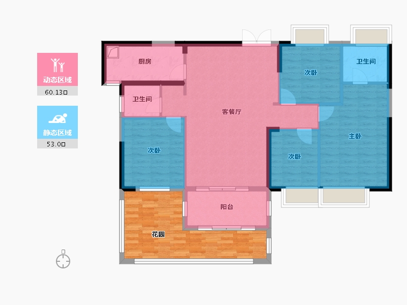 福建省-福州市-中建元亨府-120.00-户型库-动静分区