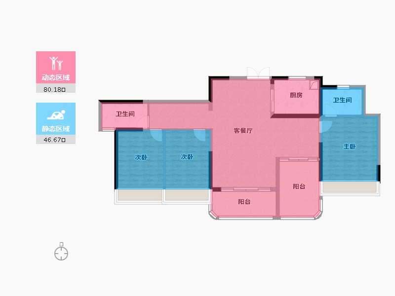 广东省-佛山市-建投恒福壹号-114.40-户型库-动静分区