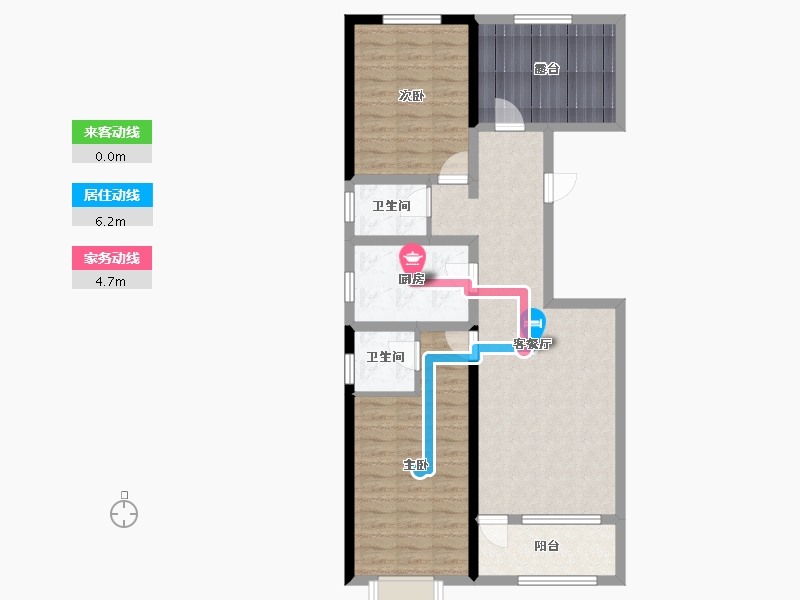 河北省-邢台市-龙门御府-87.34-户型库-动静线