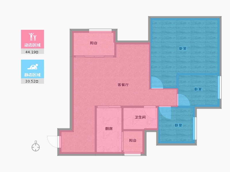 重庆-重庆市-海成轨道0309-67.57-户型库-动静分区