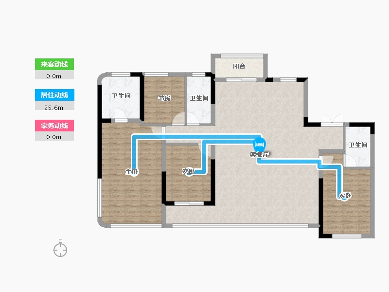 四川省-成都市-天健麓湖天境-133.12-户型库-动静线