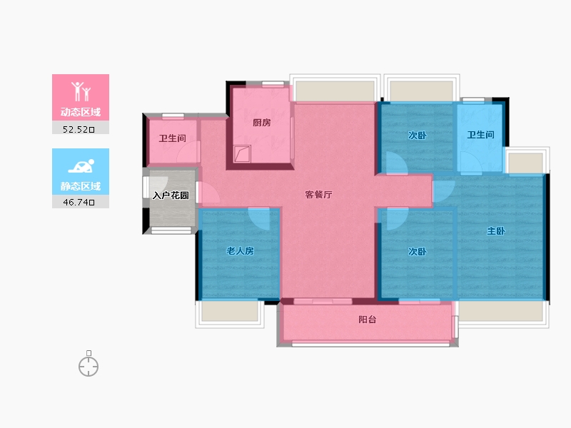 广东省-广州市-金茂万科都会四季-92.01-户型库-动静分区