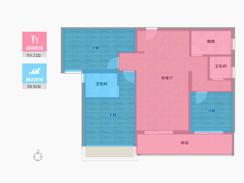 海南省-海口市-同康·国兴一品-79.97-户型库-动静分区