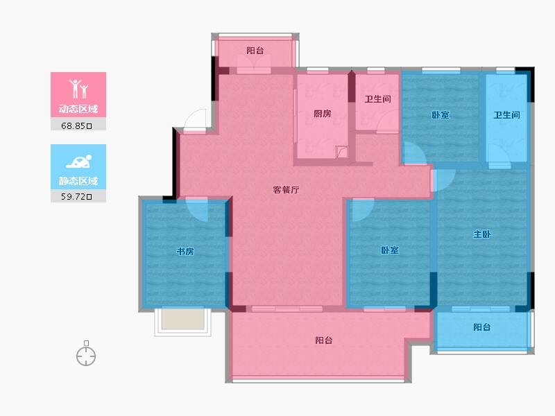 河南省-周口市-安钢正商御湖宽境-114.41-户型库-动静分区