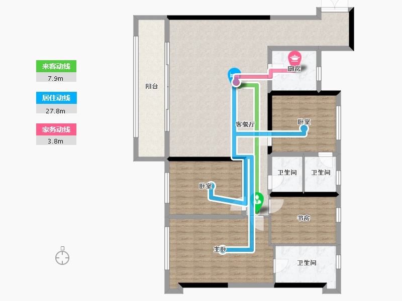 四川省-成都市-中港东湖壹号-137.93-户型库-动静线