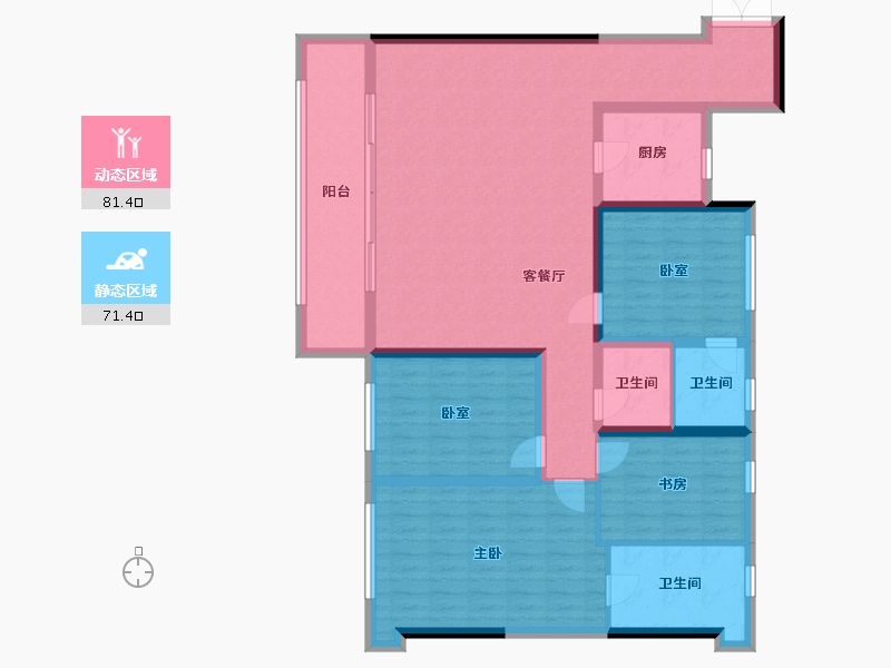 四川省-成都市-中港东湖壹号-137.93-户型库-动静分区