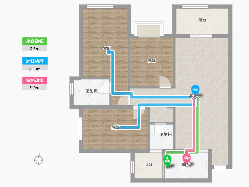 湖南省-郴州市-金麟府-92.22-户型库-动静线