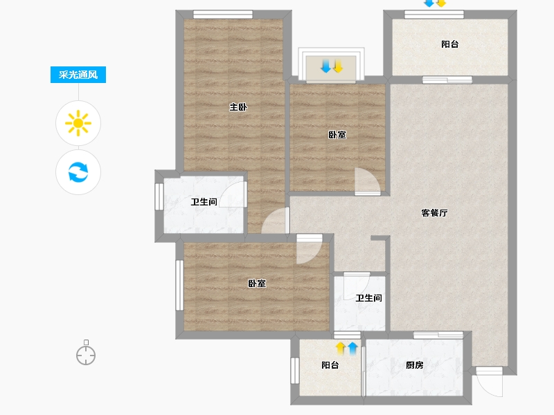 湖南省-郴州市-金麟府-92.22-户型库-采光通风