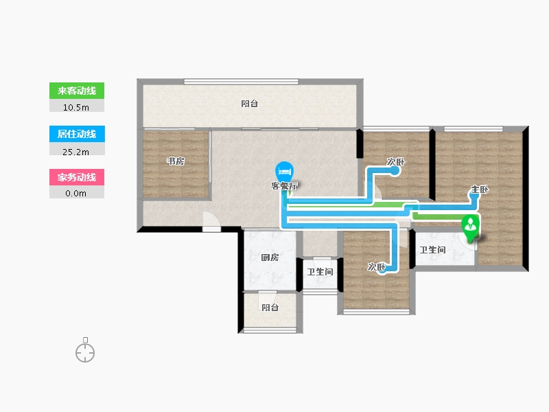 四川省-宜宾市-鲁能公馆-113.13-户型库-动静线