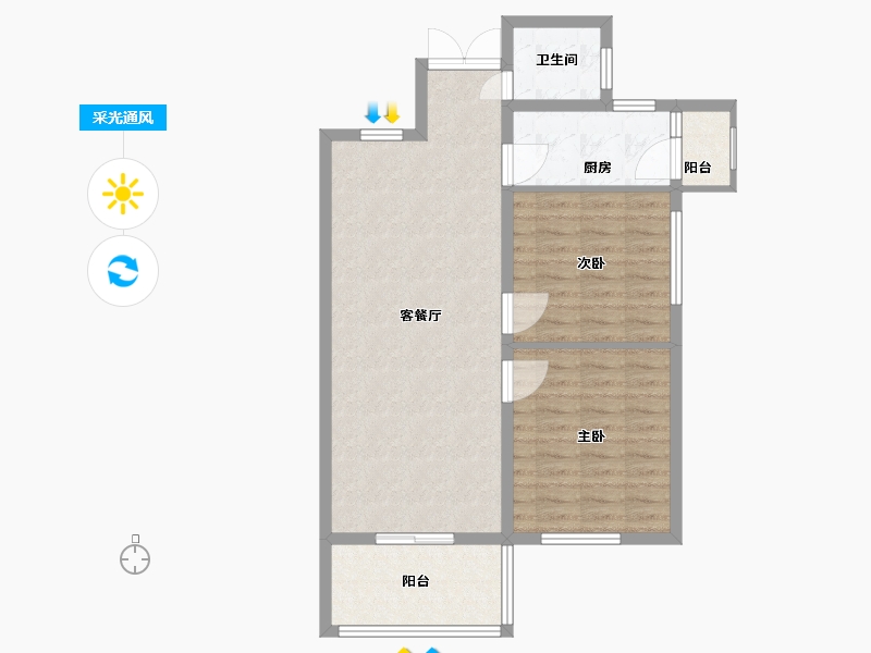 河南省-南阳市-田源新城-78.50-户型库-采光通风