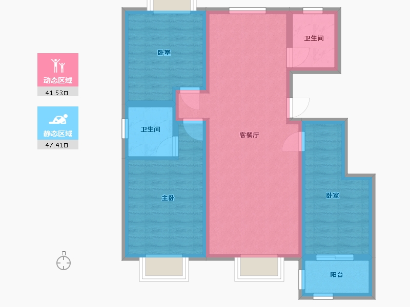 河北省-沧州市-乐府江南-92.80-户型库-动静分区