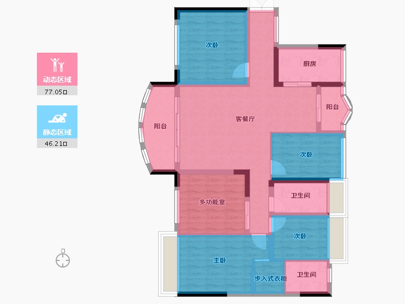 贵州省-遵义市-红海-110.00-户型库-动静分区