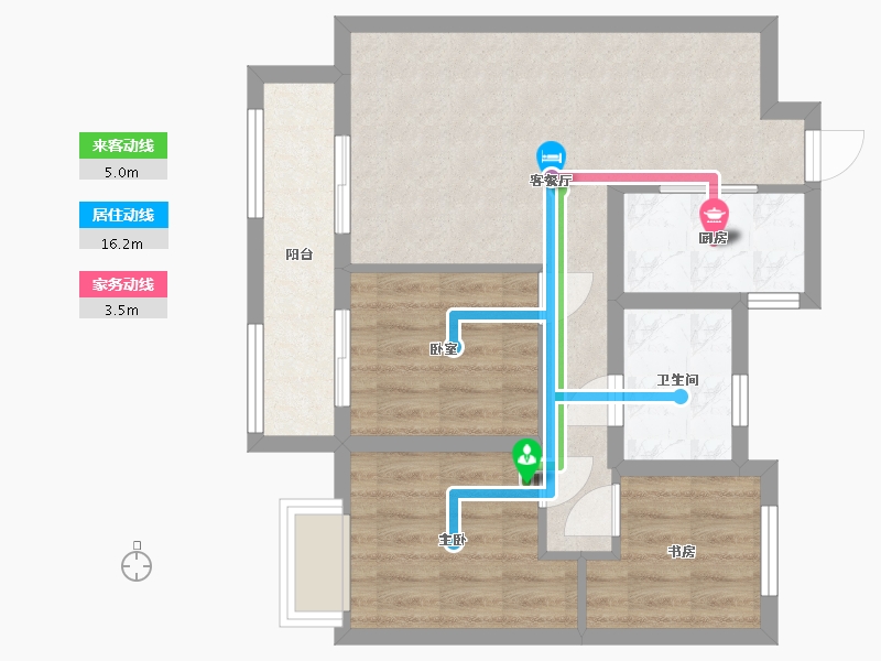 河北省-石家庄市-博锐枫景小区-62.00-户型库-动静线