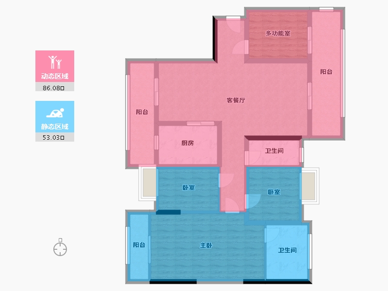 广东省-梅州市-勇兴亲水湾-116.59-户型库-动静分区