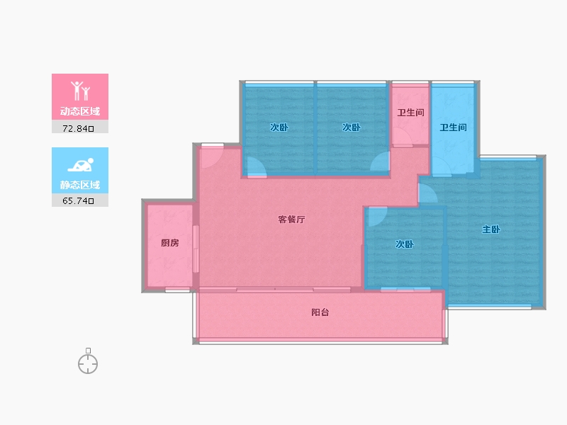 四川省-绵阳市-璟上江澜璟园-126.65-户型库-动静分区