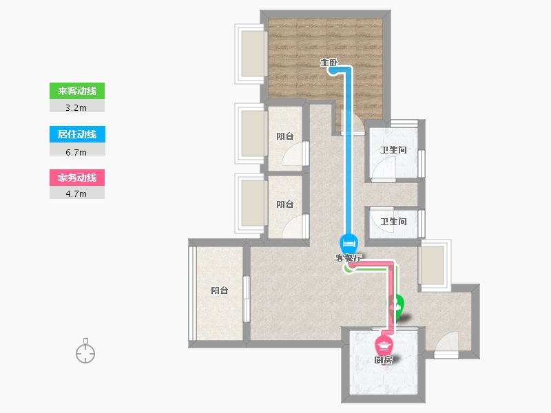 广东省-广州市-保利·和悦滨江-58.91-户型库-动静线