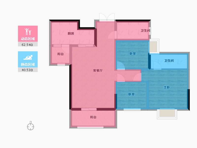 贵州省-遵义市-电厂社区-91.20-户型库-动静分区