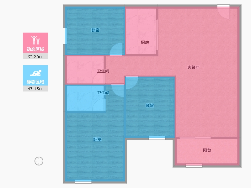 广东省-湛江市-京汉名轩-100.68-户型库-动静分区