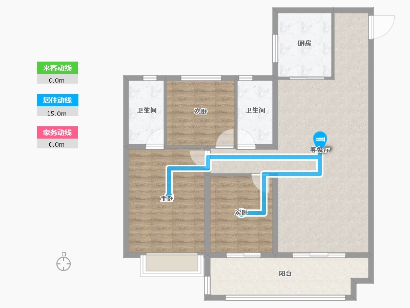 陕西省-榆林市-开城锦里-102.40-户型库-动静线