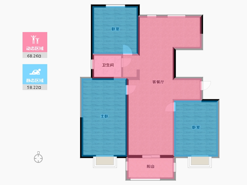 江苏省-徐州市-新沂市康城府邸-114.34-户型库-动静分区