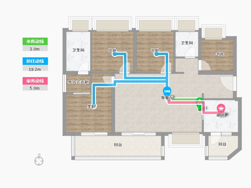 广东省-深圳市-万丰海岸城瀚府-95.20-户型库-动静线