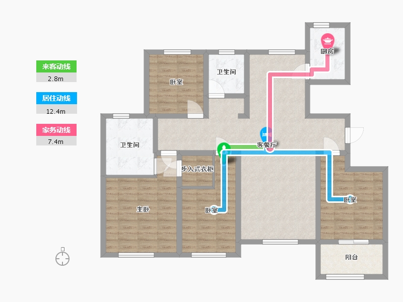 山东省-德州市-夏津县龙湖小区四期-108.00-户型库-动静线