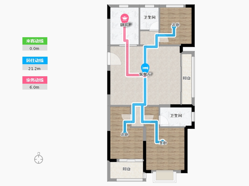 浙江省-宁波市-映樾府-94.39-户型库-动静线