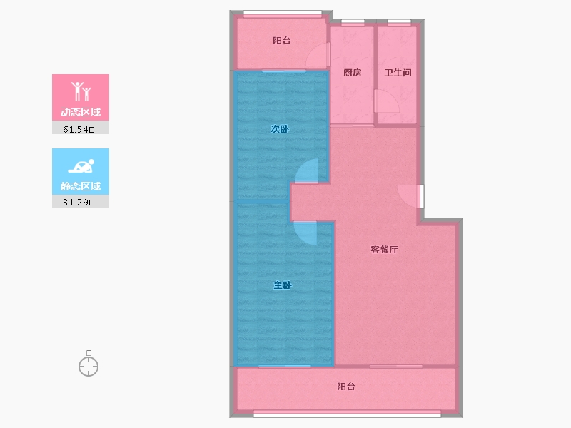 河北省-石家庄市-振新庄园-84.00-户型库-动静分区