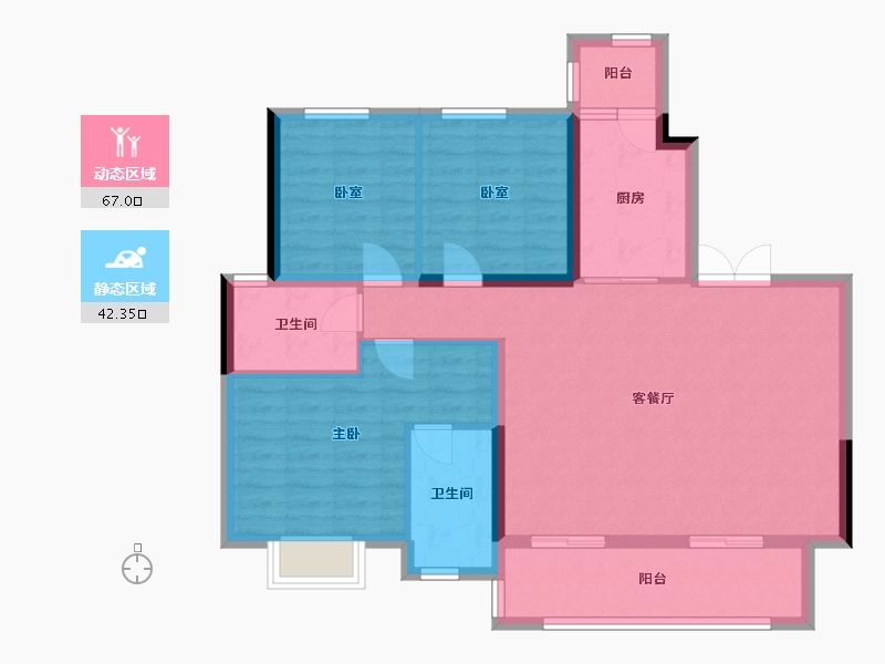 四川省-成都市-中旅千川阅-98.59-户型库-动静分区