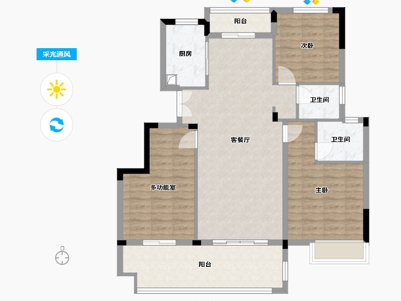 江西省-景德镇市-兴丰嘉园-101.00-户型库-采光通风